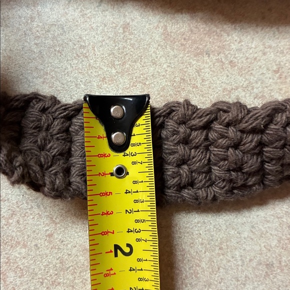 New Handcrafted Crochet Brown & Ivory Tote Bag - Picture 7 of 7